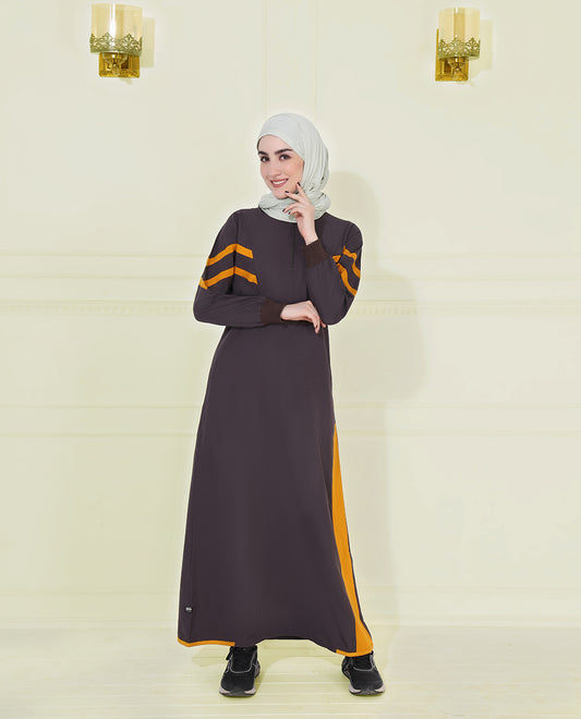 Shale Contrast Stripes Jilbab