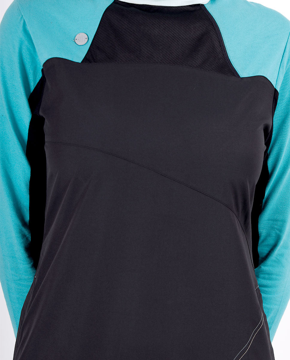 Aqua Highlights Black Jilbab