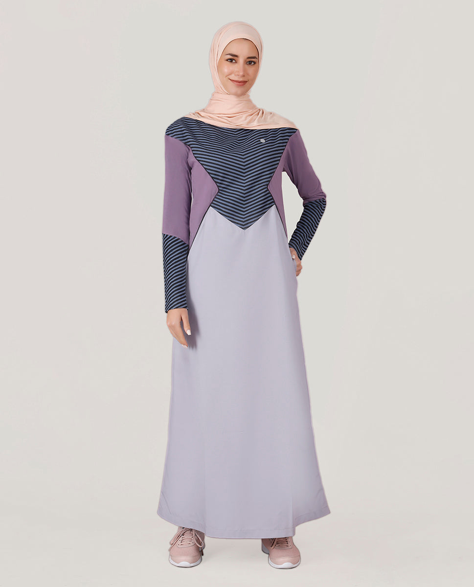 Lovely Lilac Round Collar jilbab