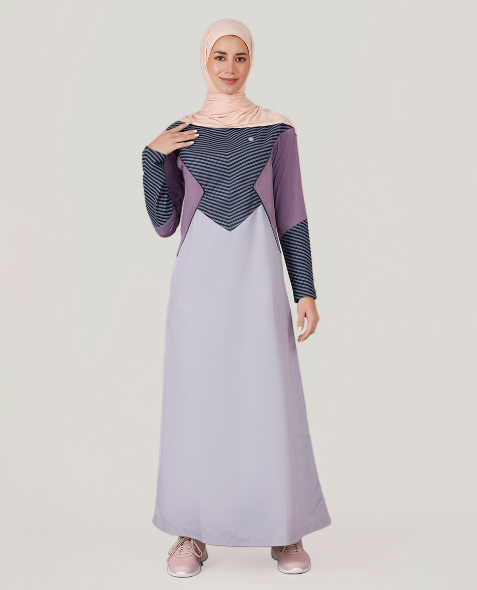 Lovely Lilac Round Collar jilbab