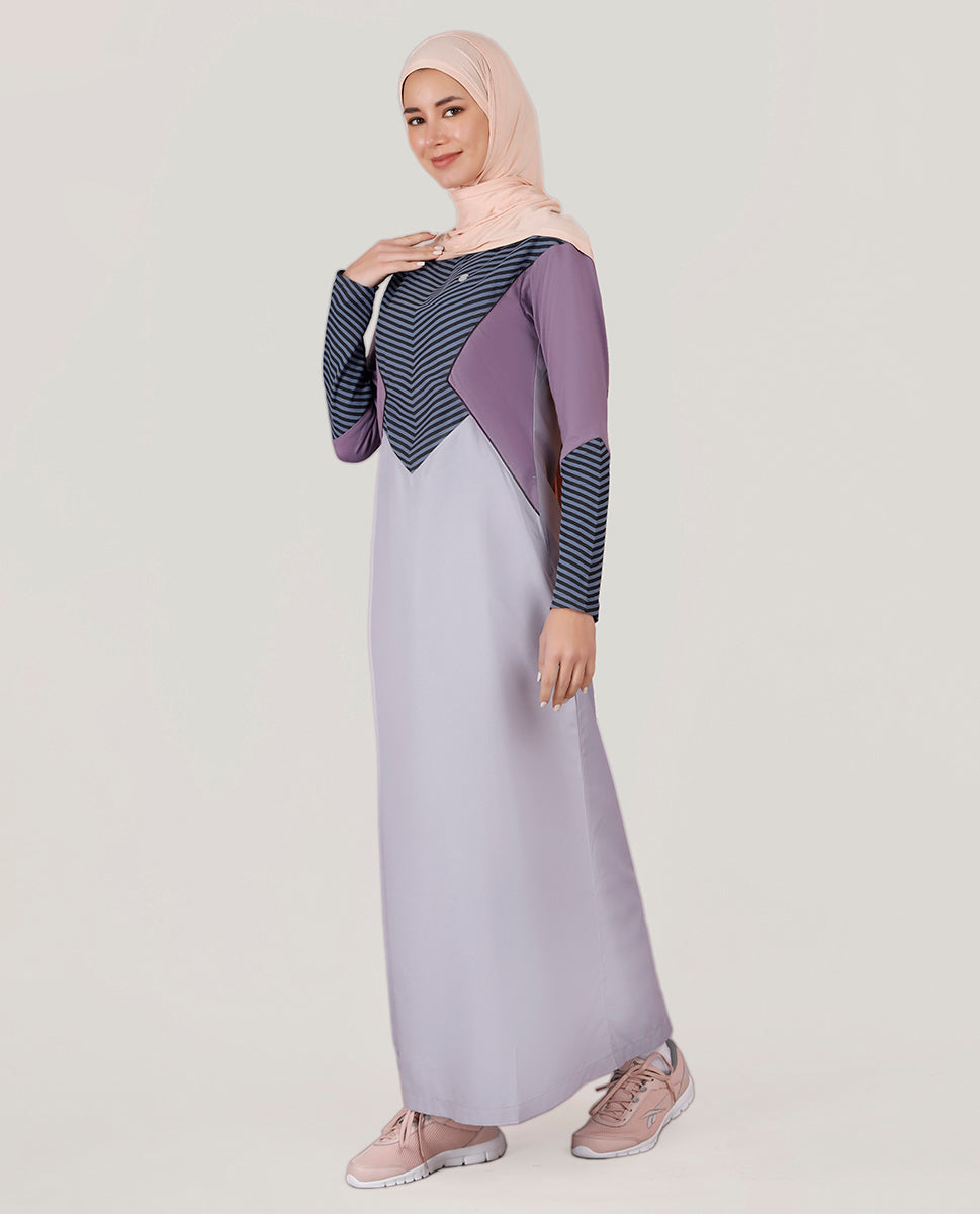 Lovely Lilac Round Collar jilbab