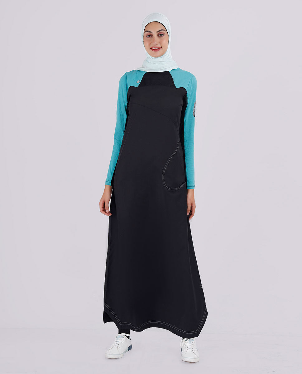 Aqua Highlights Black Jilbab