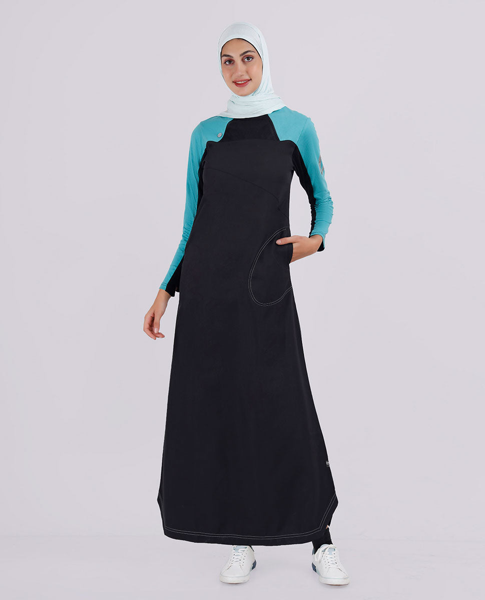 Aqua Highlights Black Jilbab